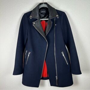 Mackage Navy and black Pea Coat